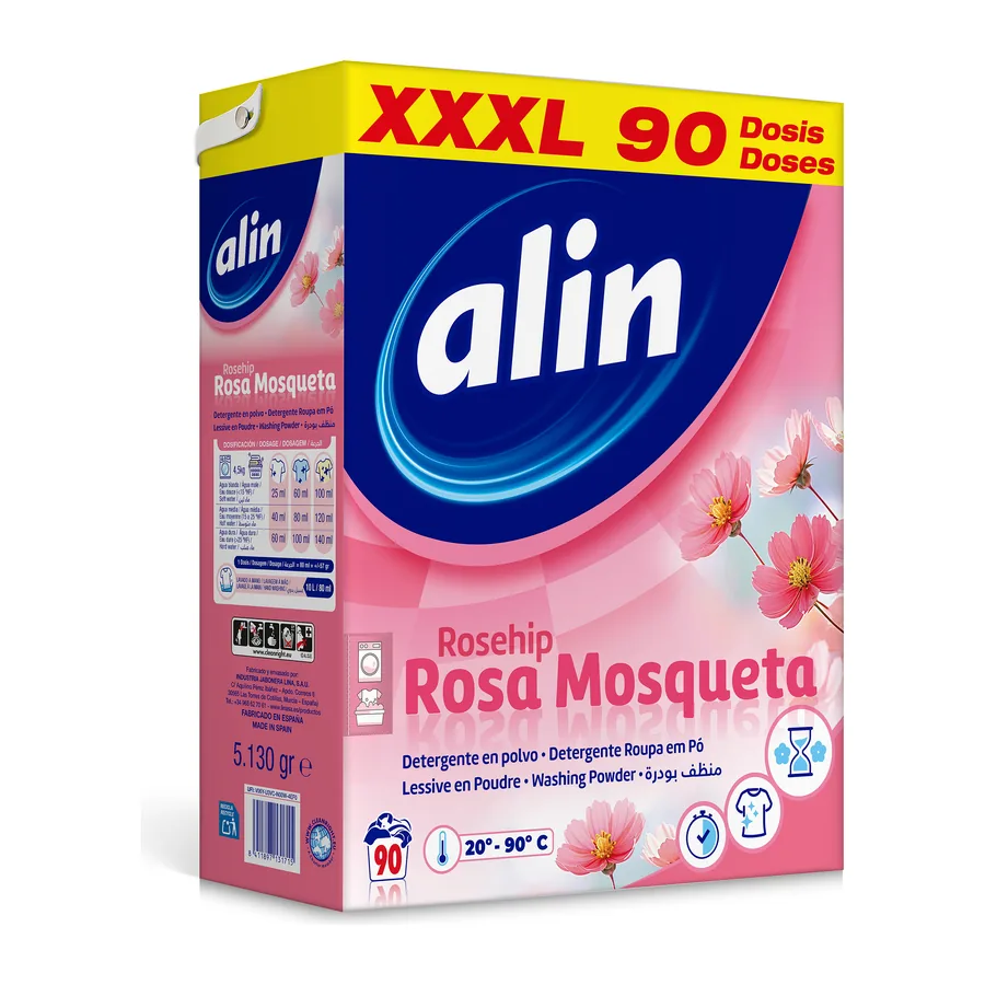 Detergente en polvo alin Rosa Mosqueta · maleta 5130 g