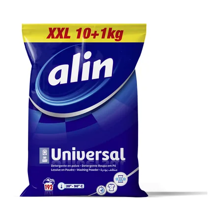 Detergente en polvo alin Universal · saco 10+1 kg